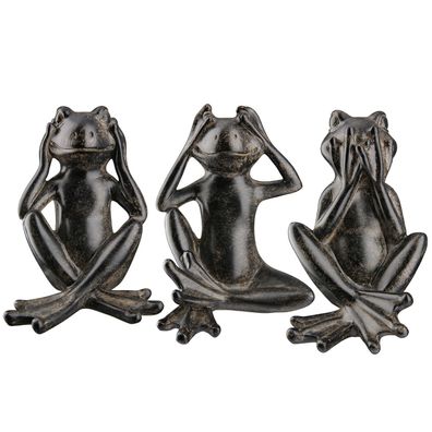 Gilde Figur, Frosch, "Randy", Kunstharz, braun, L. 10 cm, B. 10 cm, H. 15 cm 37633
