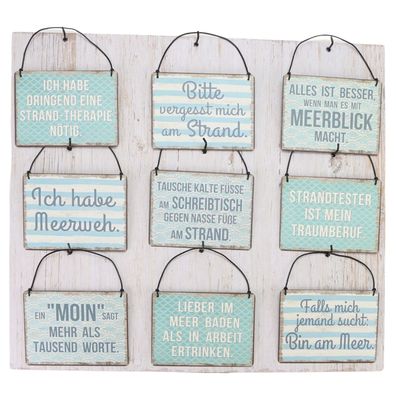 Maritime Metallschilder mit Sprüchen | Shabby Chic Dekoration Meer & Strand