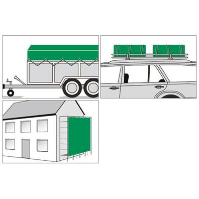 Kerbl Abdeckplane PolyGuard 210 g/m² | 5 x 6 m | Grün