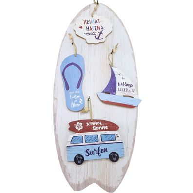 Maritimes Holzschild zum Aufhängen Shabby Chic Vintage Wanddeko Meer Strand