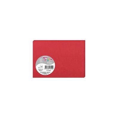 Clairefontaine Karte C6 Pollen 210g Kirschrot