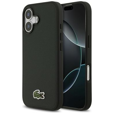 Hülle iPhone 17 Lacoste Iconic Petit Pique sinople dunkelgrün Logo Magsafe