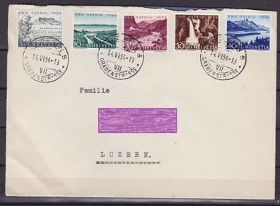 Schweiz Switzerland [1954] MiNr 0597-01 ( Brief ) [01] Pro Patria