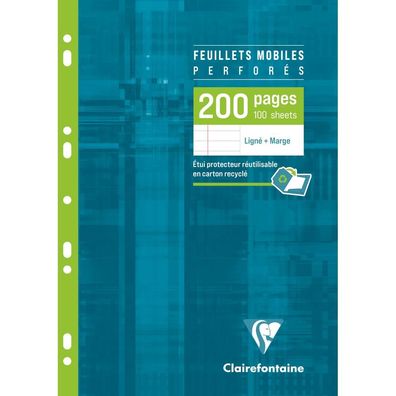 Clairefontaine Ringbucheinlagen A4 liniert m Rd 100Bl
