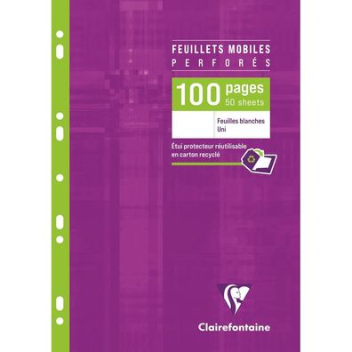 Clairefontaine Ringbucheinlagen A4 blanco 50Bl