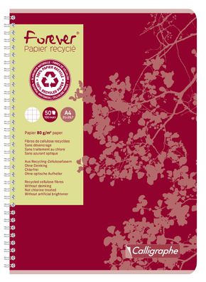 Clairefontaine Spiralheft Forever A4 kariert 50Bl