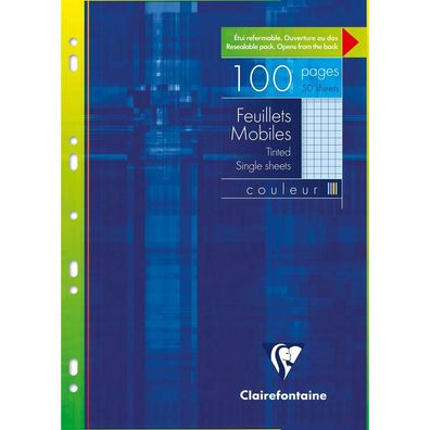 Clairefontaine Ringbucheinlagen A4 kar 50Bl blau