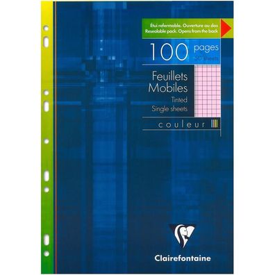 Clairefontaine Ringbucheinlagen A4 kar 50 Bl rosa