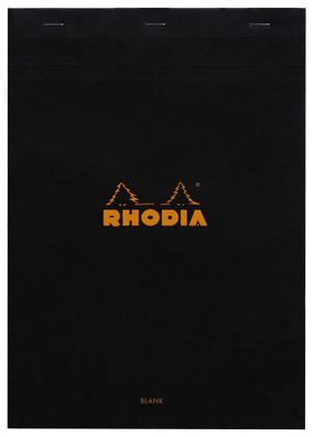 Rhodia Notizblock A4 geh blank 80Bl sw