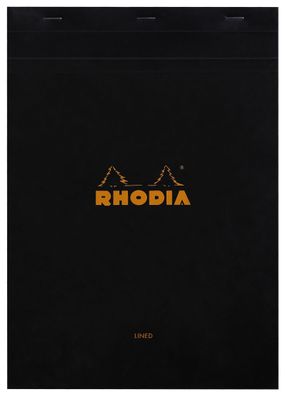 Rhodia Notizblock A4 geh lin Rd 80Bl schw