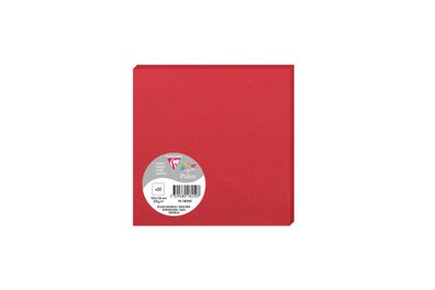 Clairefontaine Karte Pollen 135x135 210g kirschrot