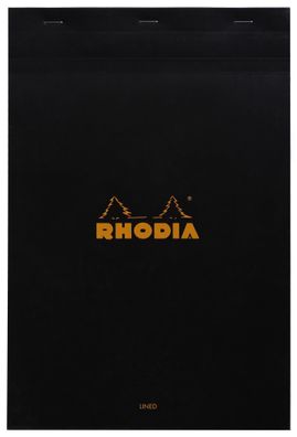 Rhodia Notizbl A4+ geh mperf lin m Rd 80Bl schw