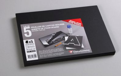 Clairefontaine Schaumkarton 3,0 mm A4 5Bg schw