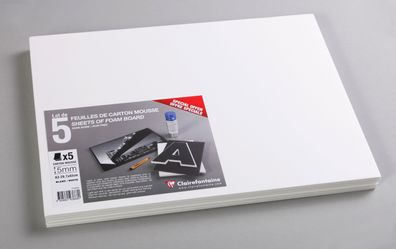 Clairefontaine Schaumkarton 5,0 mm A3 5Bg weiss