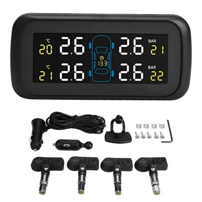 Reifendruck-ßberwachungssystem TPMS mit LCD-Display und 4 internen Sensoren