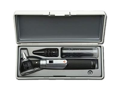 Mini 2000 LED Otoskop Set schwarz tragbares Diagnosegerät