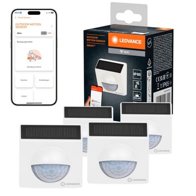 Ledvance SMART WiFi Outdoor Bewegungsmelder IP65 weiß Kunststoff 4er Pack