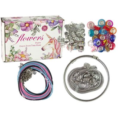 Leantoys Set aus Armbändern, Halsketten und farbigen Schmuckperlen