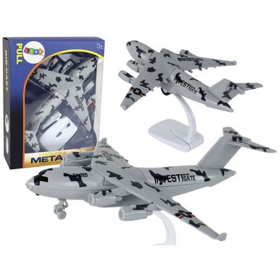 Lean Toys Militärgraue Tarnung UNITED Flugzeugfigur HW-605