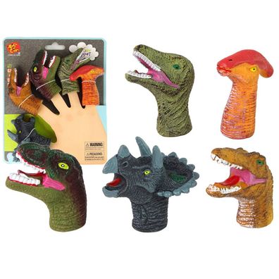 Leantoys Fingerpuppen Dinosaurier Bunt 5 Stück
