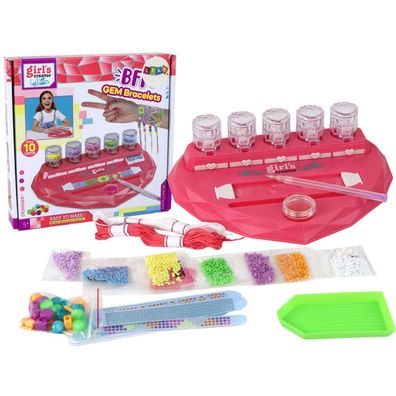 Leantoys Set zum Herstellen von Armbändern, Diamanten, Herzaufklebern