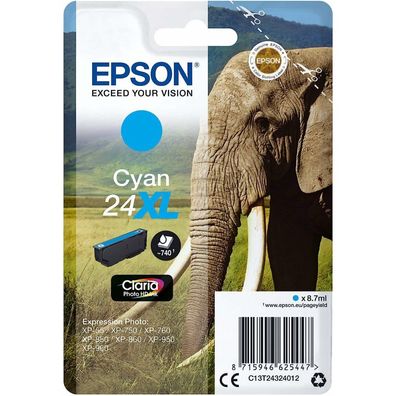 Epson Druckerpatrone Claria Photo HD 24XL (C13T24324012) cyan
