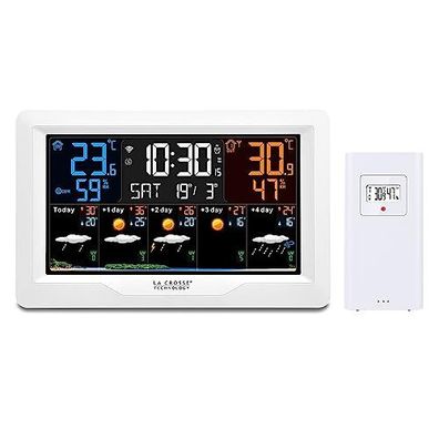 La Crosse Technology SW403 Farbwetterstation J+4 WLAN Display Weiß