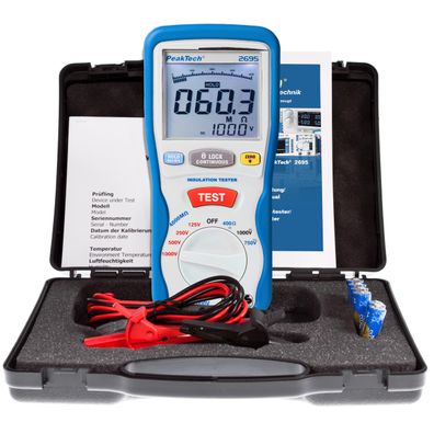 PeakTech P 2695 Digitales Isolationsmessgerät 125 bis 1000 V 4000 MOhm