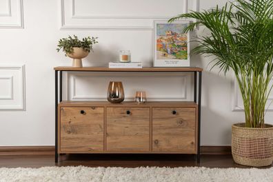 Konsolentisch Skye Decor Solace Atlantic Pine / Black 120x77x30 cm