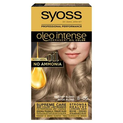SYOSS Oleo Intense permanente Haarfarbe mit Ölen 8-05 Beige Blond