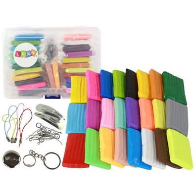 Leantoys Kreativset Knete Modelliermasse 24 Farben Zubehör