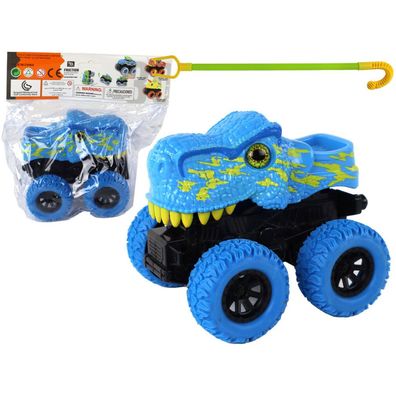 Lean Toys Tyrannosaurus Rex Fahrzeug Friktionsantrieb Blau