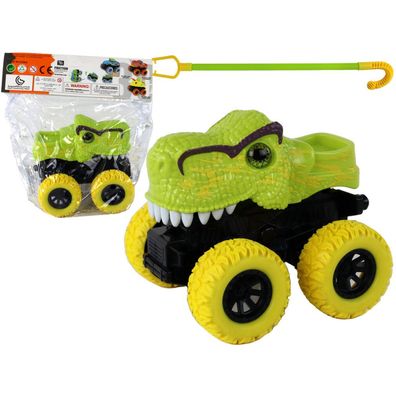 Lean Toys Tyrannosaurus Rex Fahrzeug Friktionsantrieb Grün