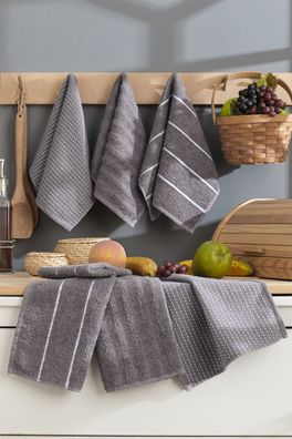 Waschlappen-Set 6-tlg Conceptum Hypnose Sofya Anthracite