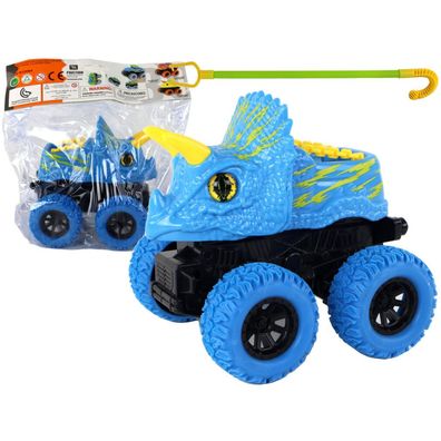 Lean Toys Triceratops Reibungsantrieb Fahrzeug Blau