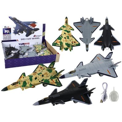 Lean Toys Akku-Modellflugzeug Friktionsantrieb Ladegerät Paar 3 Typen