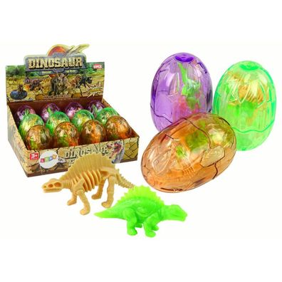 Leantoys Großes Dinosaurier-Ei, 2 Dinosaurier-Ei-Figuren, 9 cm