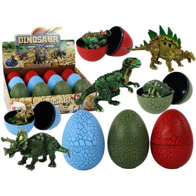 Leantoys Dinosaurier Figur Ei 3 Farben 9cm