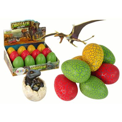 Leantoys Großes Dinosaurier-Ei, aus dem Dinosaurier schlüpfen, 8 cm