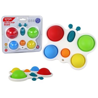 Leantoys Silikonteller Bunter Schmetterling Pop It Educational