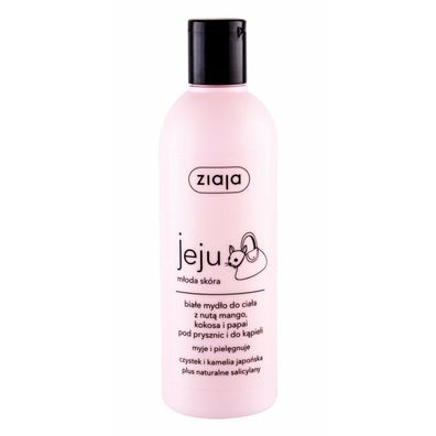 ZIAJA Jeju weiße Körperseife für Dusche und Bad 300ml