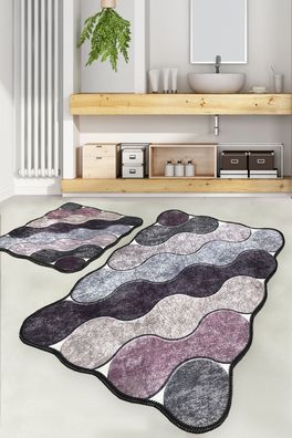 Badematten-Set 2-tlg Conceptum Hypnose Circle Purple / Grey / Lilac