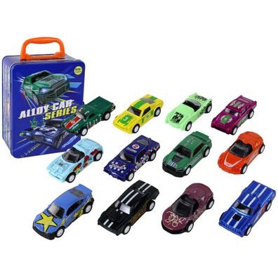 Lean Toys Friktionsfahrzeug-Set 12 ELE Metall 1:64