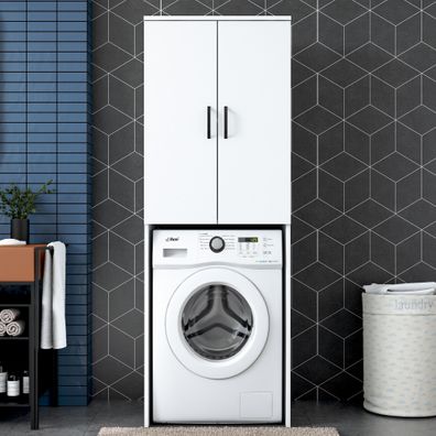 Waschmaschinenschrank Skye Decor KD110 White 65x181,8x62,5 cm