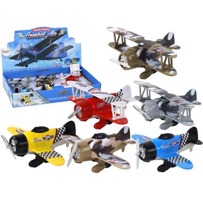 Lean Toys Flugzeug angetrieben Hubschrauber Aluminium bunter Mix