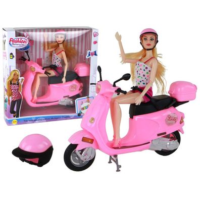 Lean Toys Pink Scooter Puppet Set Bewegliche Teile