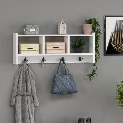 Garderobe Skye Decor Star White 75,6x35x22 cm