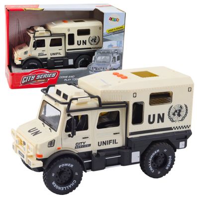 Leantoys Offroad-Polizei grau öffnende Tür Ton Licht