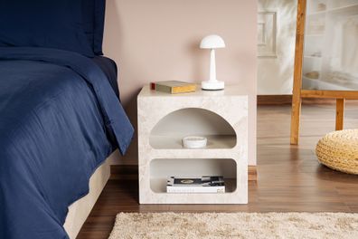 Nachttisch Skye Decor Lorin Traverten Marble / Sandstone 50x50x40 cm