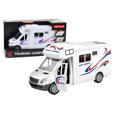 Leantoys Autocamper Weiße Lichter Geräusche öffnen Türen